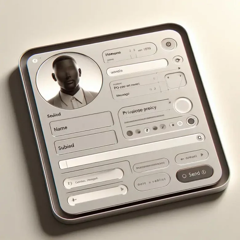 Formulario de contacto en WordPress estilizado con campos modernos y ayuda de IA