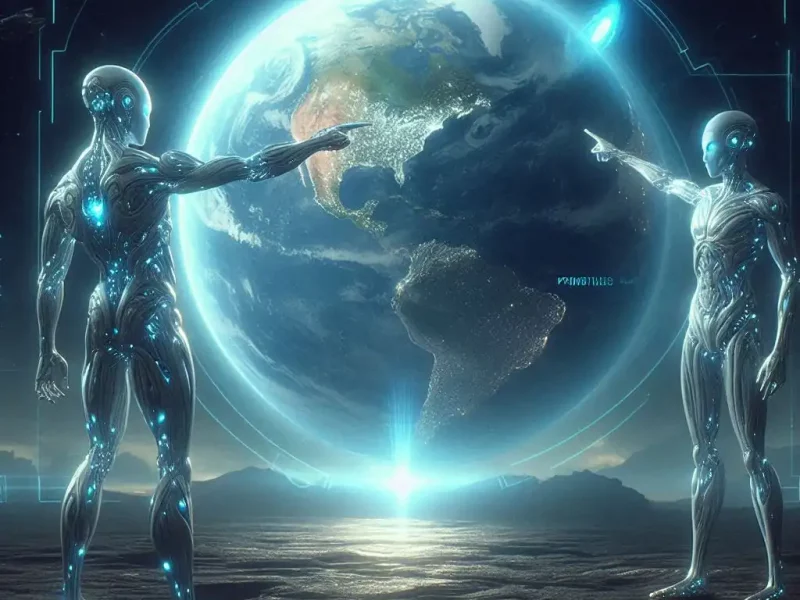 Holograma por IA de Los Constructores Antiguos