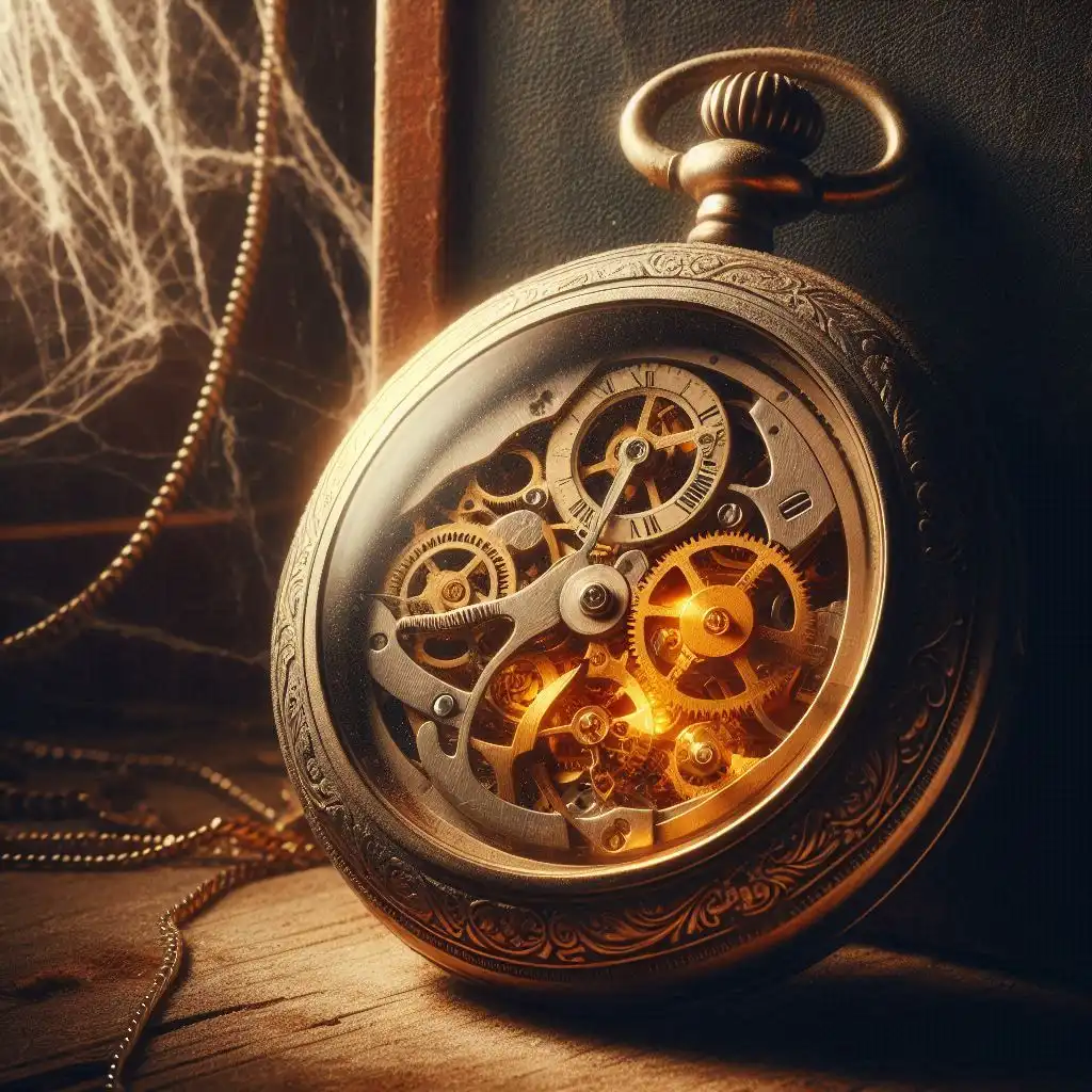 Reloj de bolsillo de engranaje mecánico para luchar contra la IA